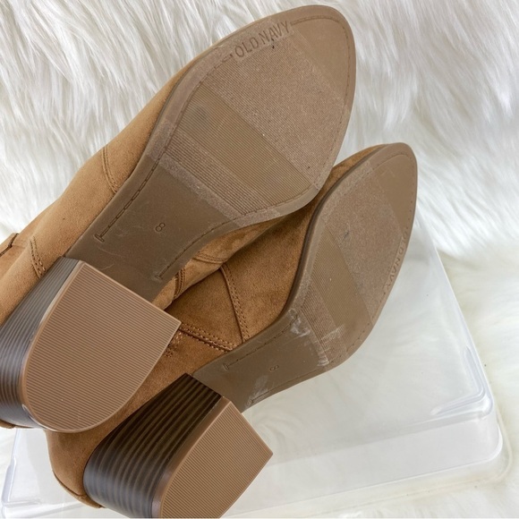 OLD NAVY TAN SUEDE ANKLE BOOTS SIZE 8 - Picture 6 of 9
